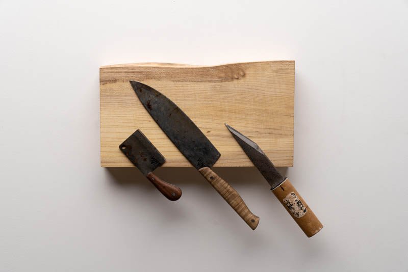 Magnetic Wooden Knife Holder