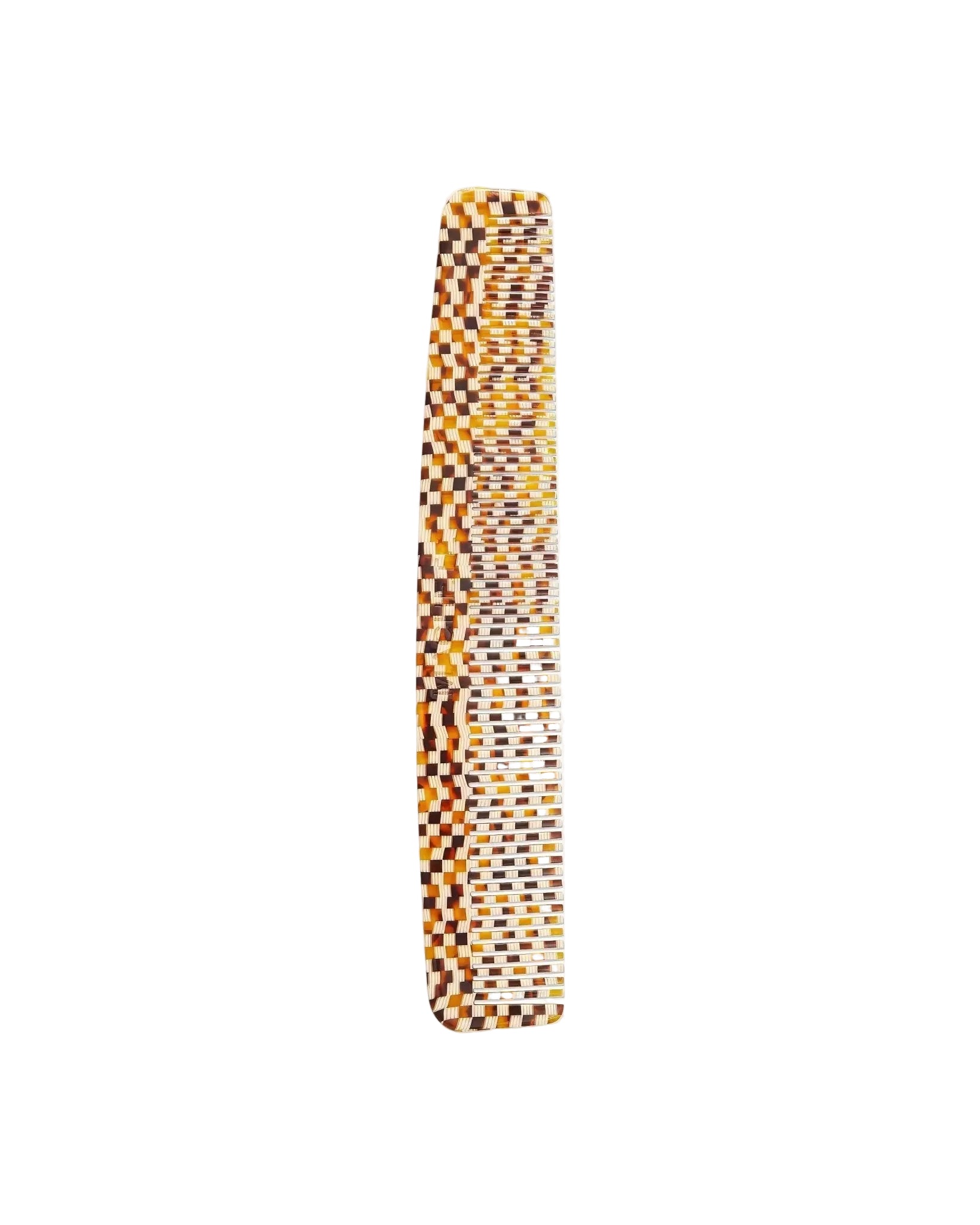 No. 1 Comb in Tortoise Checker