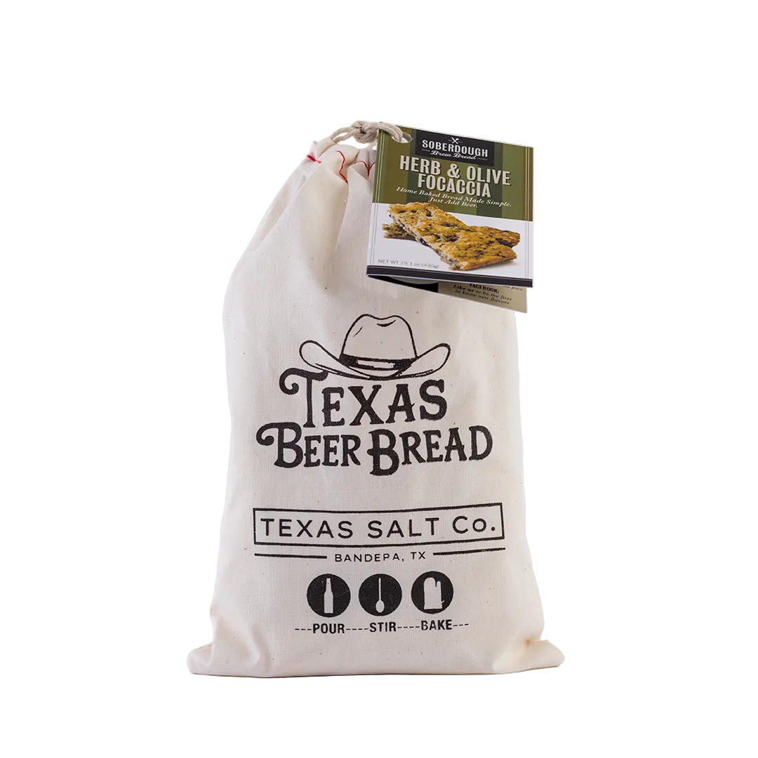 Texas Beer Bread - Herb & Olive Focaccia