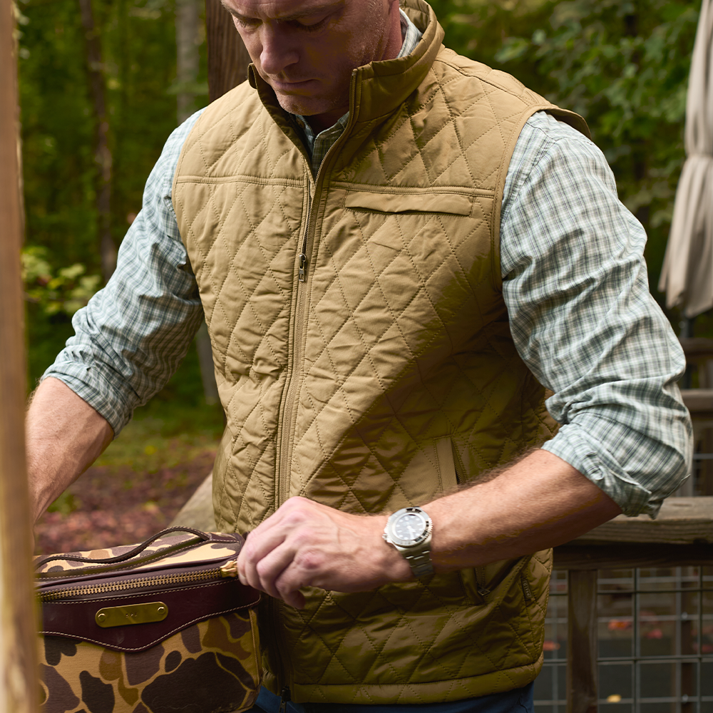 TSG Highland Quilted Vest in Olive