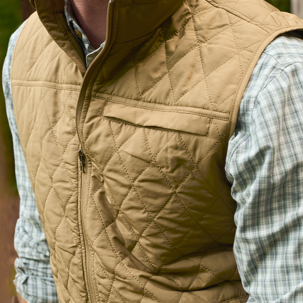 TSG Highland Quilted Vest in Olive