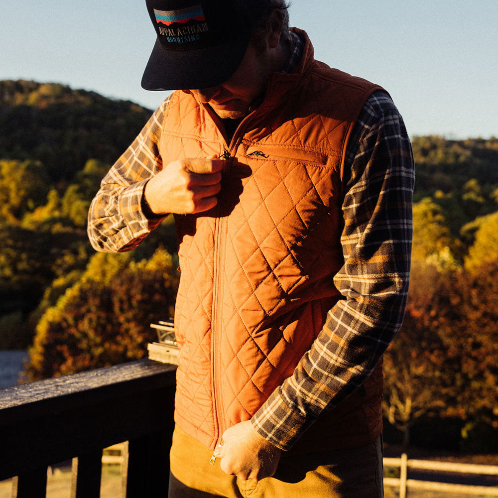 TSG Highland Quilted Vest in Sienna