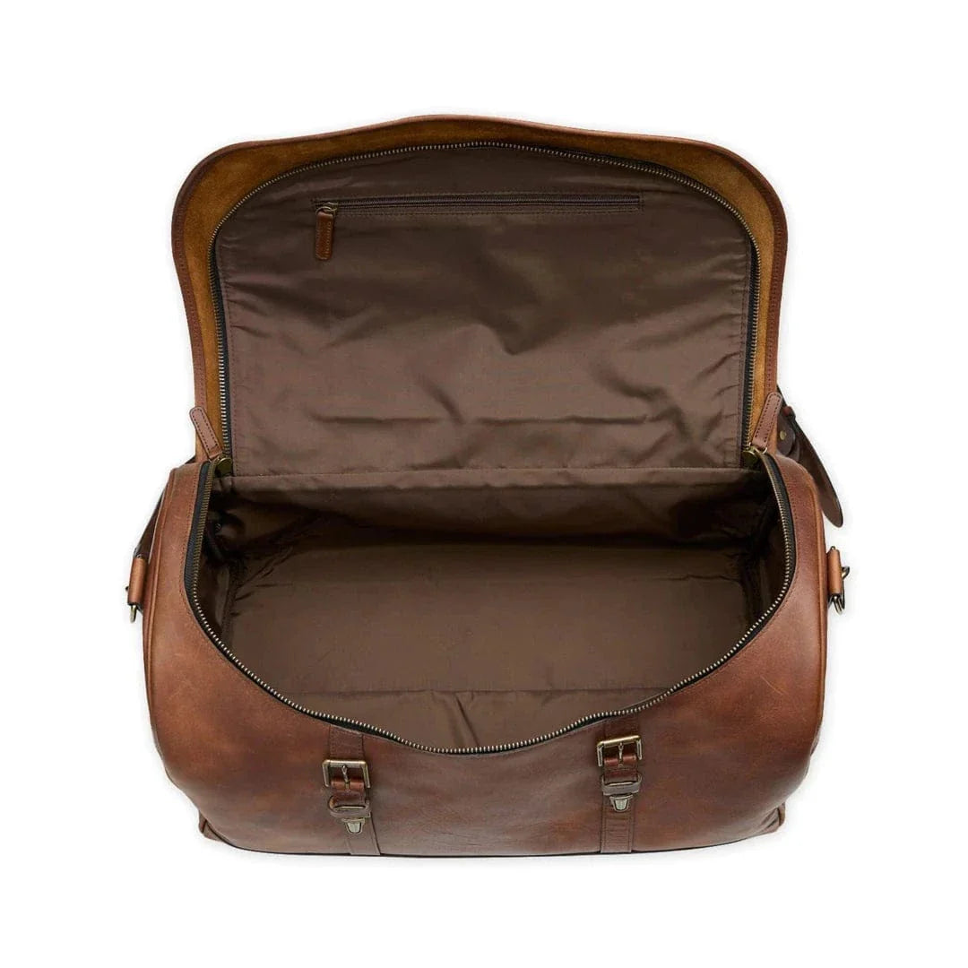 Leather Weekender Duffel Bag