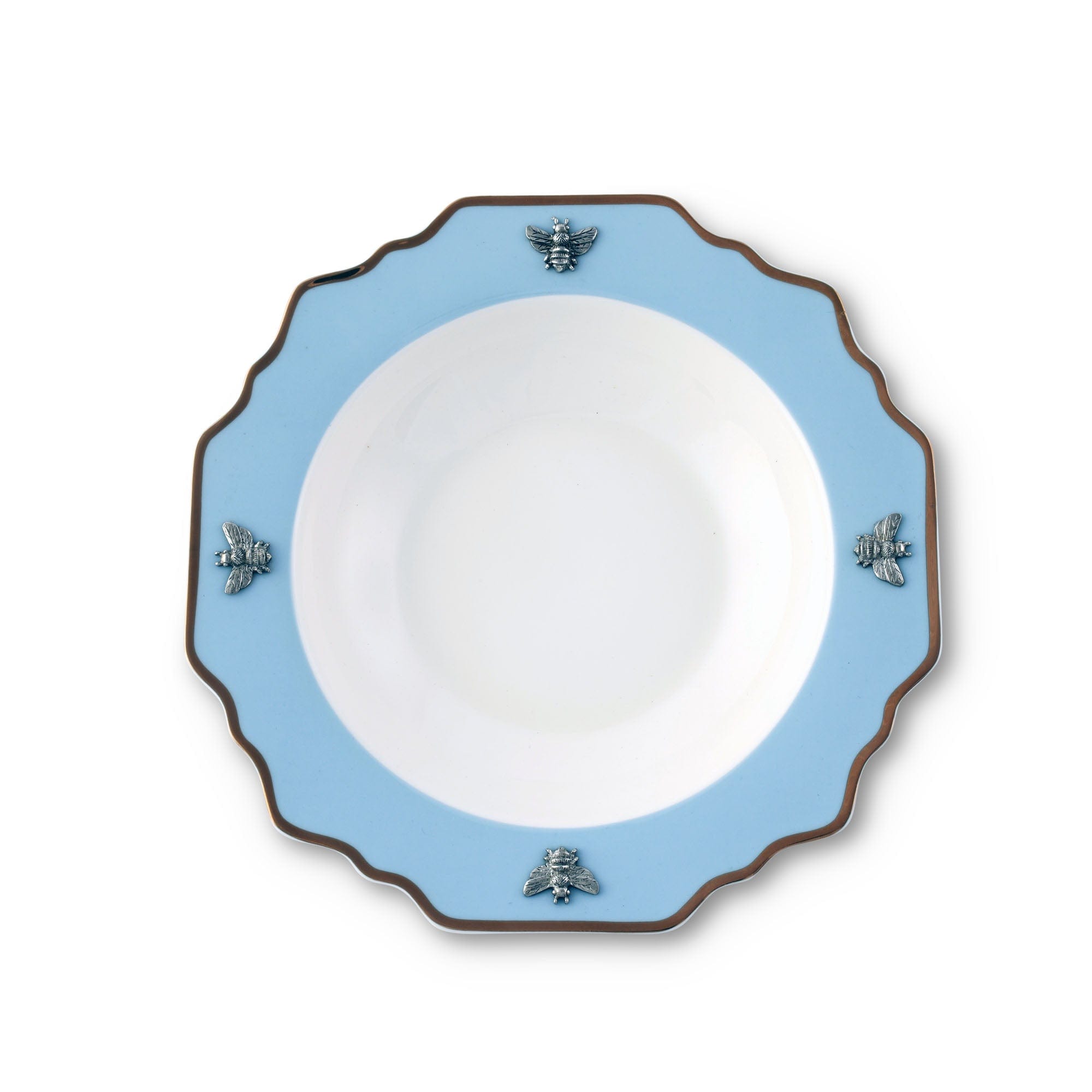 Bone China Bee Dinnerware with Gold Rim