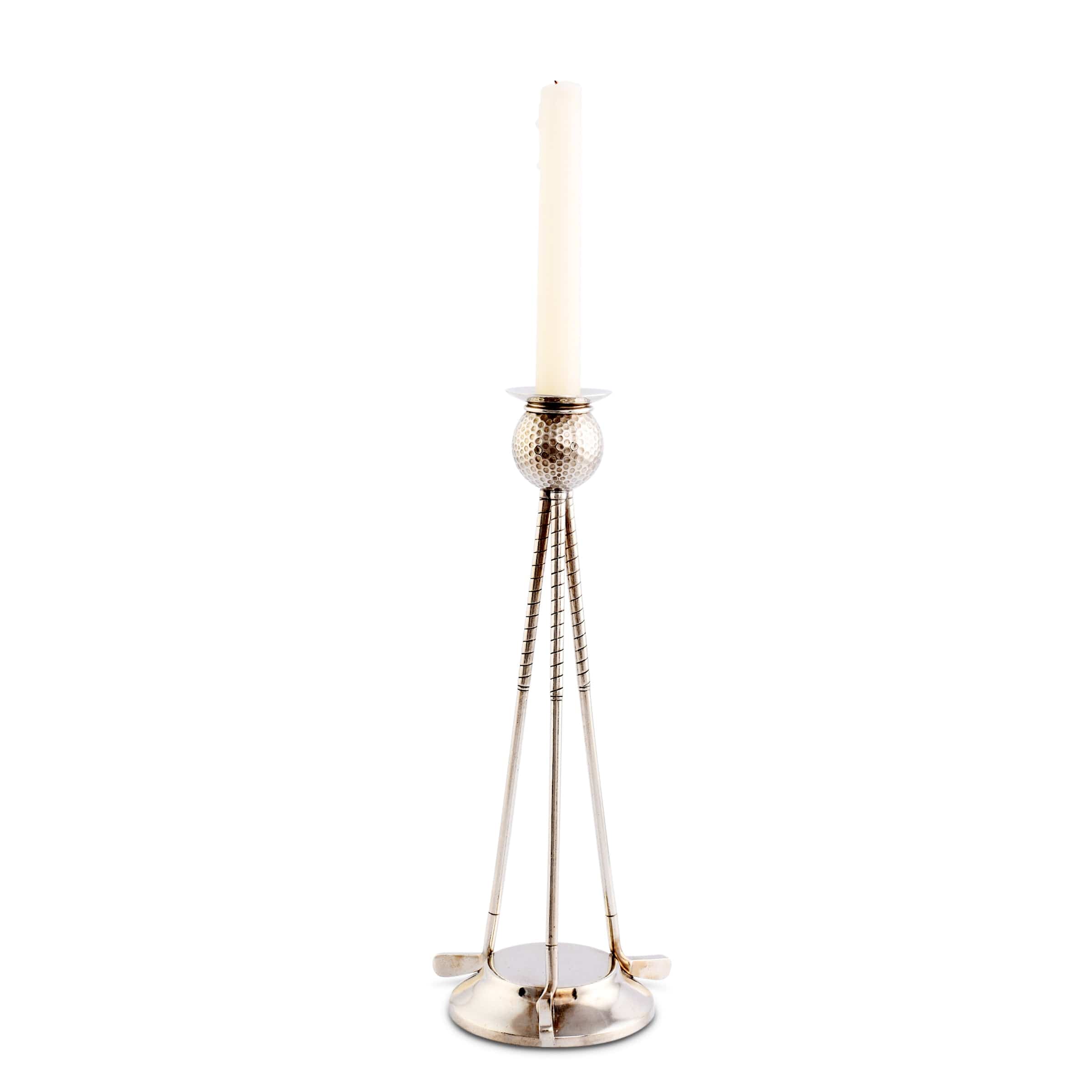 Golf Club Pewter Candlestick
