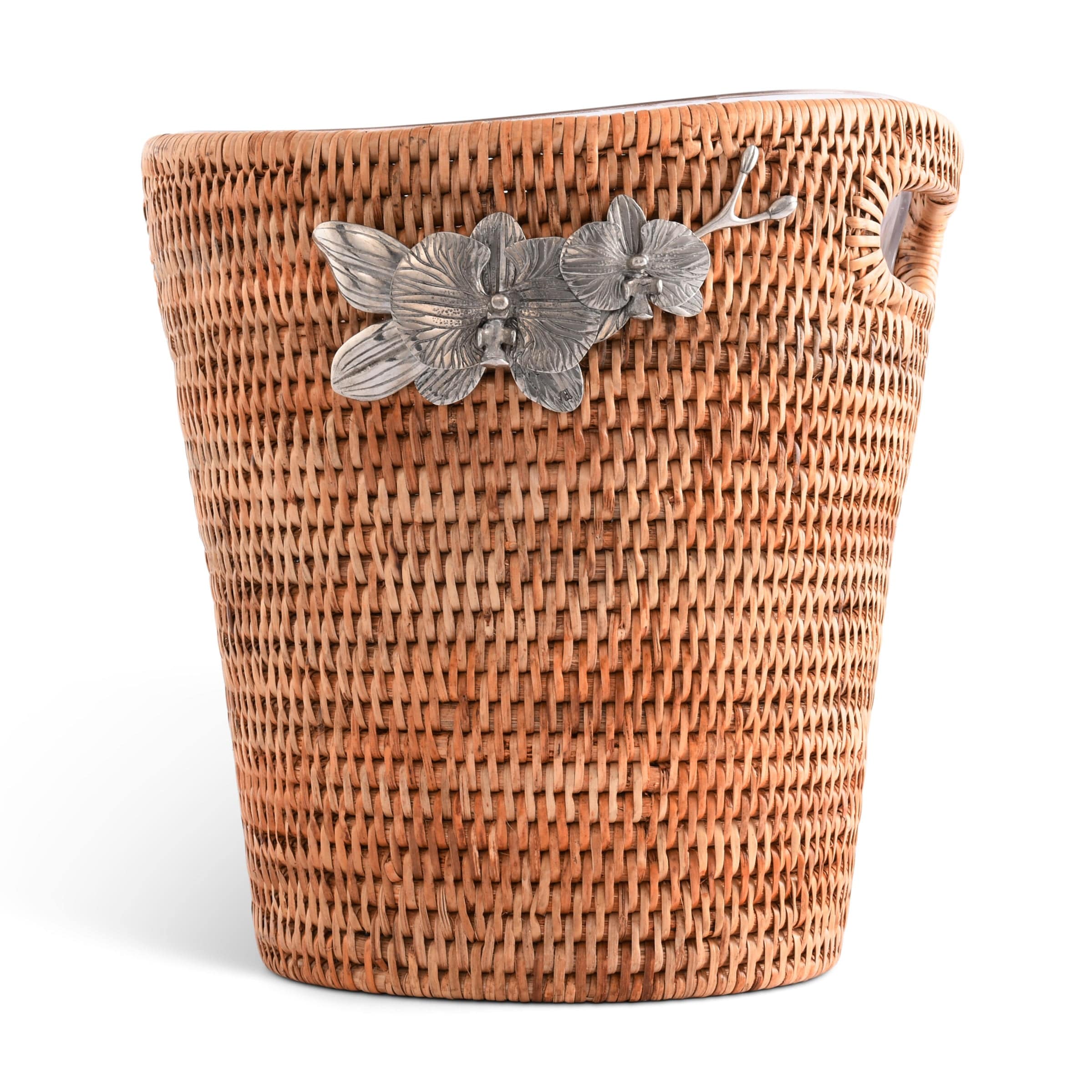 Orchids Hand Woven Wicker Rattan Ice Bucket