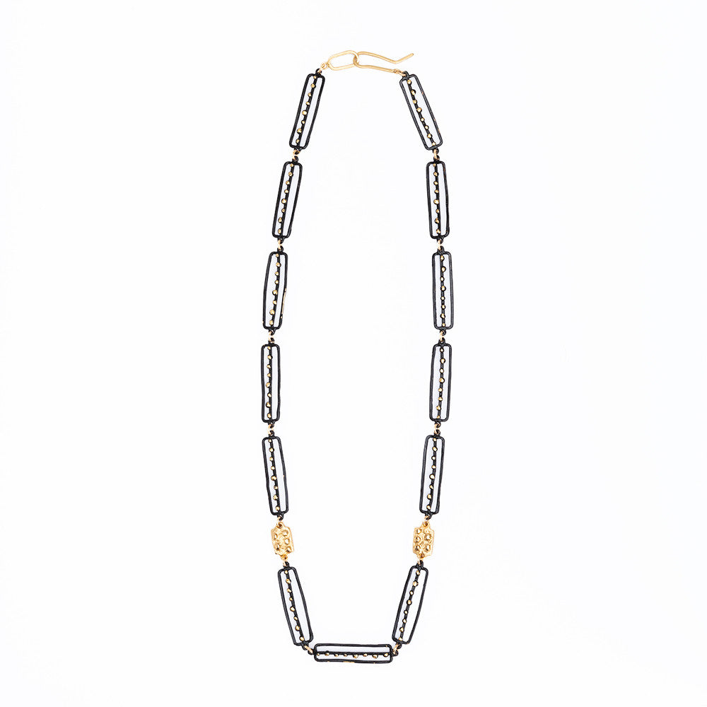 Dotted Link Bronze Necklace