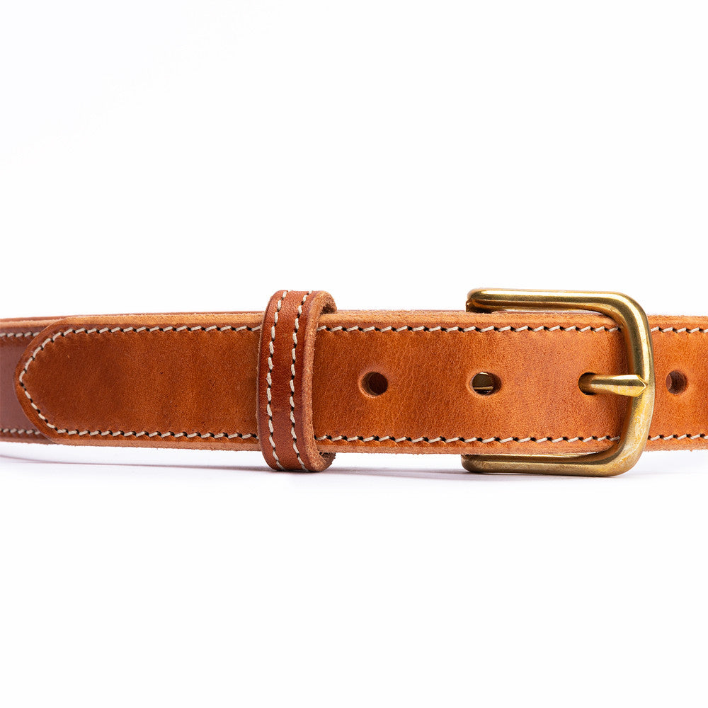 Traditional Stitched Antique Saddle Belt