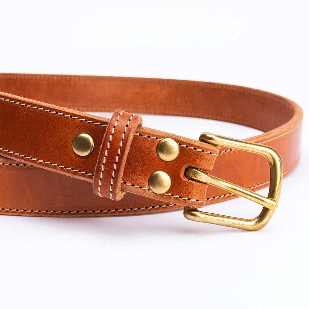 Traditional Stitched Antique Saddle Belt